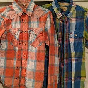2 Hollister Plaid Shirts Bundle
